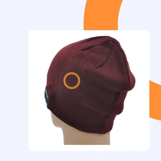 Chapeau tricoté personnalisé Bluetooth, bonnet avec logo brodé, chapeau d'hiver